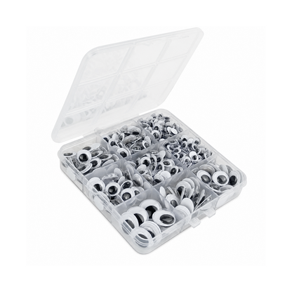 520-Piece Wiggle Eyes Set with Self-Adhesive Backing